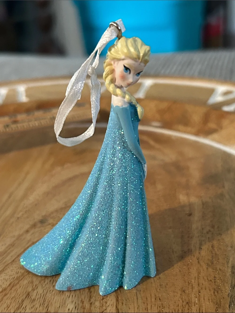 Disney frozen Elsa Christmas tree ornament wearing blue dress